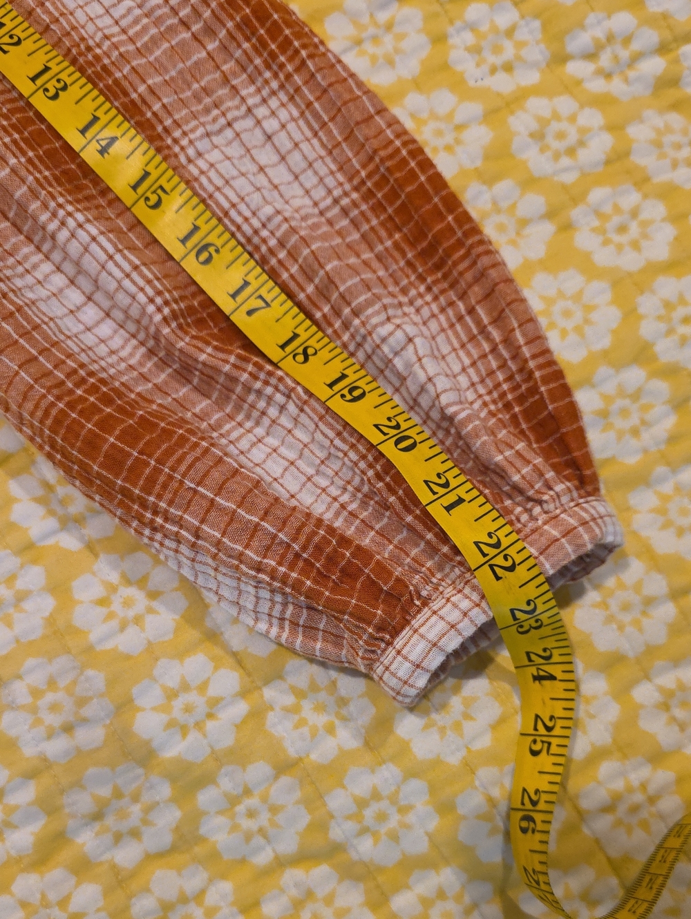 Universal Thread Lightweight Orange Plaid Button-Front Women's Top Shirt Medium - Picture 9 of 12